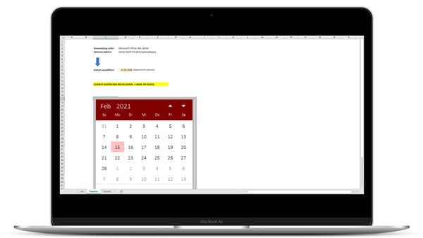 Datum mit Kalender Pop-Up auswählen I Excel Vorlage I Excelpedia.