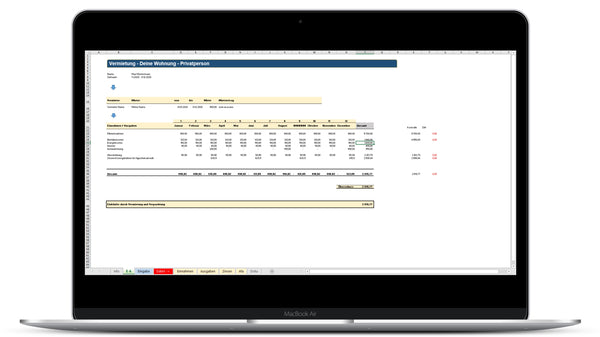 Mieteinnahmen versteuern I Excel Vorlage I Excelpedia.