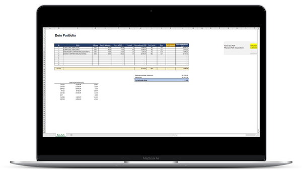 Portfolio Beta I Excel Vorlage I Excelpedia.