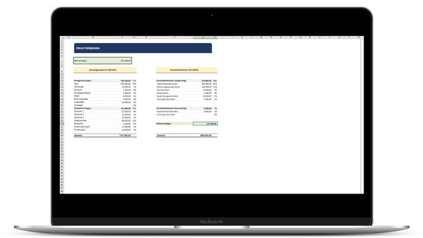 Vermögensberechnung I Excel Vorlage I Excelpedia.