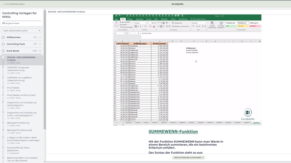 Excel Crashkurs I Excel Vorlage I Excelpedia.