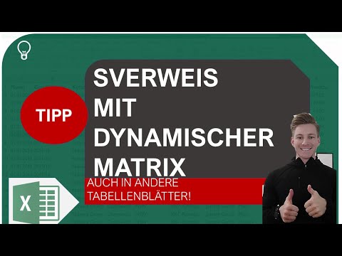 SVERWEIS mit Dynamischer Matrix in andere Tabellenblätter