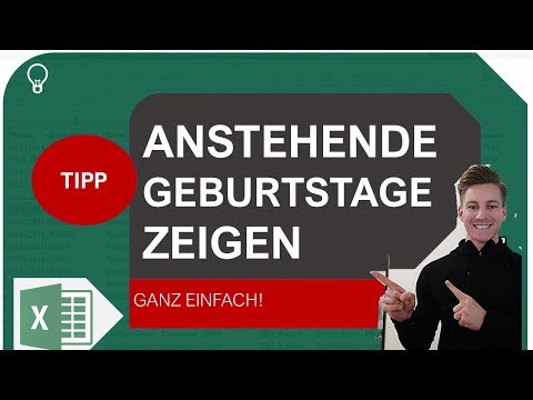 Anstehende Geburtstage Mit Excel Ausgeben