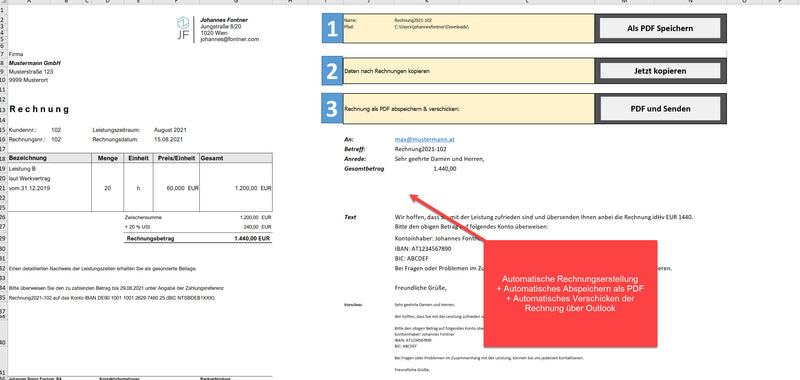 Einnahmen-Ausgaben-Rechner für Selbstständige Excel Vorlage von Excelpedia