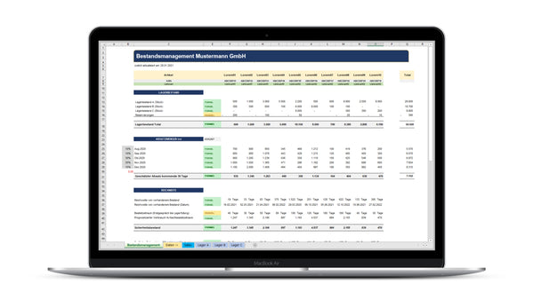 Bestandsmanagement I Excel Vorlage I Excelpedia.