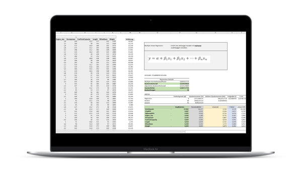 Multiple Lineare Regression I Excel Vorlage I Excelpedia.